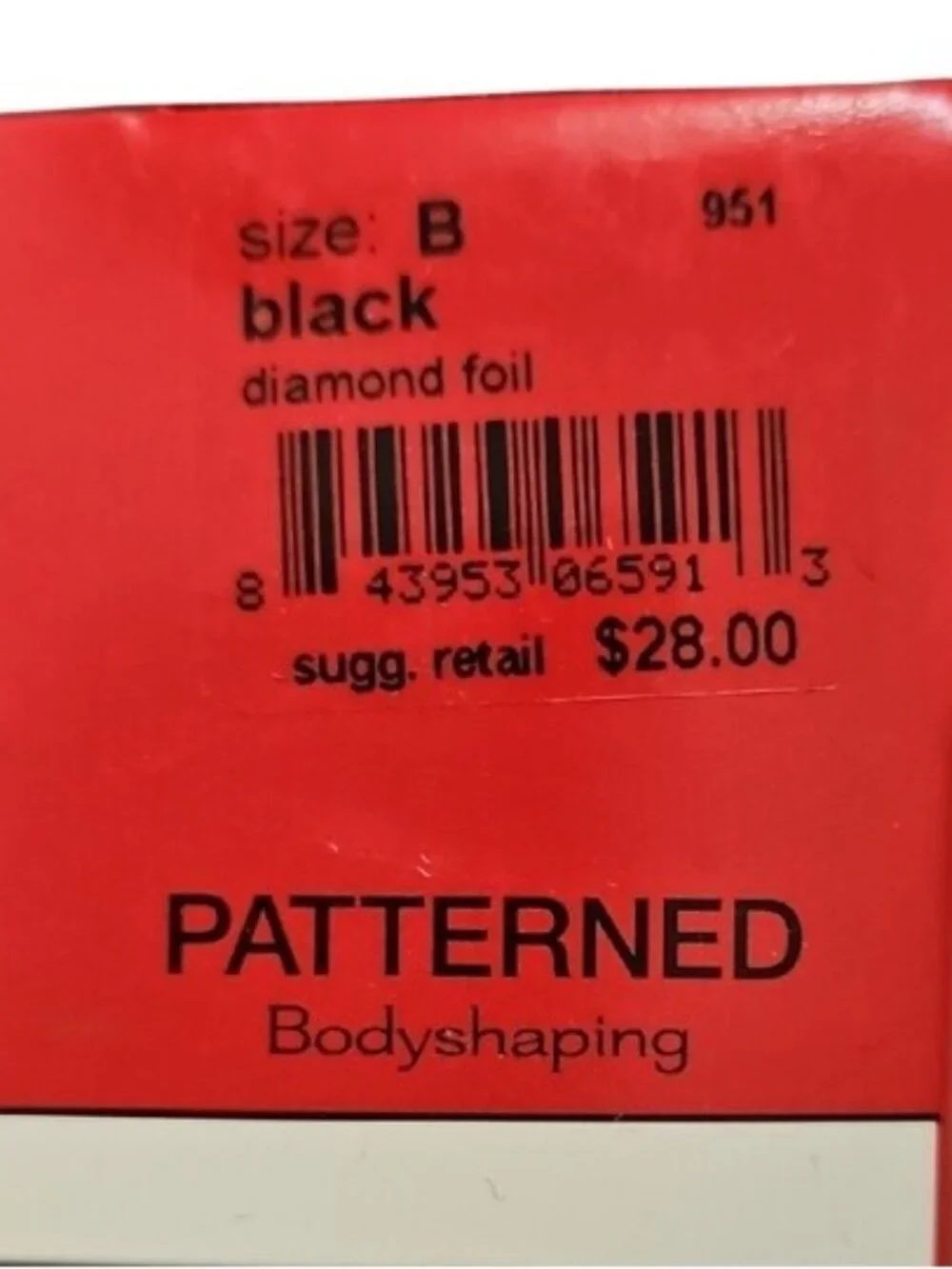 SPANX Diamond Foil Patterned Tight-End Tights Size B Medium New Black Shapewear